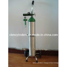Chrome Plated Oxygen Cart for Aluminum Cylinders